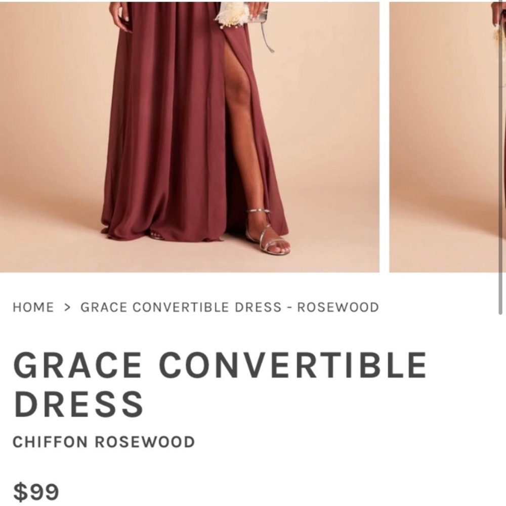 Birdy Grey — Grace Convertible Chiffon Dress in Chiffon Rosewood